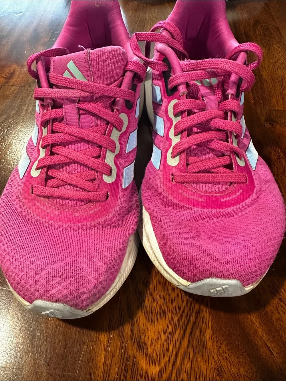 Adidas Runfalcon 3.0 Wide Women’s Sneakers Pink Lucid Fuchsia Blue Dawn Size 7
